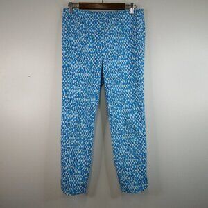 Soft Surroundings Blue and White Pull On Ankle Pants Size PM
